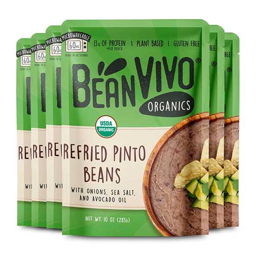 BeanVIVO Organic Refried Pinto Beans Pack of 6
