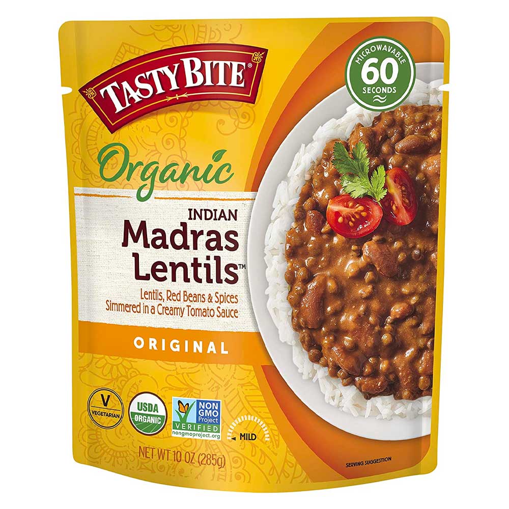 Tasty Bite Organic Indian Madras Lentils 10 oz Pack of 6