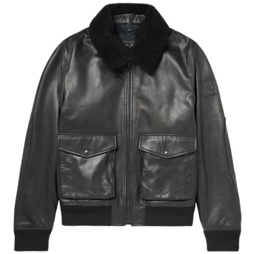 Belstaff Chart Shearling Leather Jacket