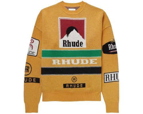 Rhude Ayrton Logo Jacquard Wool Sweater