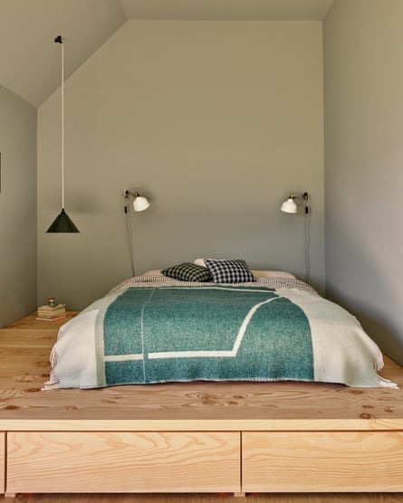 Warm welcome: natural colours, bespoke carpentry in one of the bedrooms.