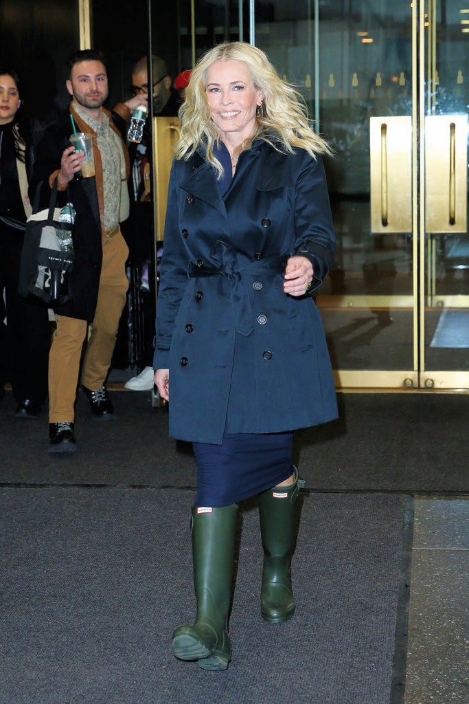 Chelsea Handler, NBC Studios, New York City, Hunter Boots