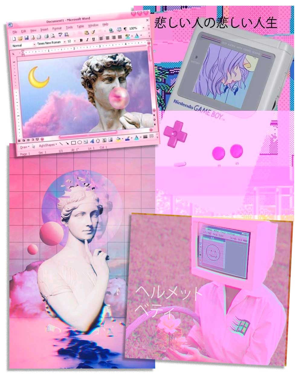 Pink Vaporwave Aesthetic