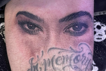 Travis Barker Tattooed Kourtney Kardashian's Eyes on His Upper Thigh—See Pics