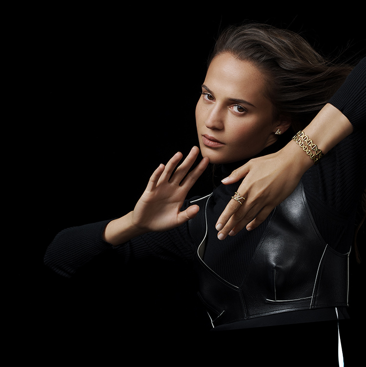 Alicia Vikander & Kim Cudi x Louis Vuitton LV Volt Fine Jewelry 2023