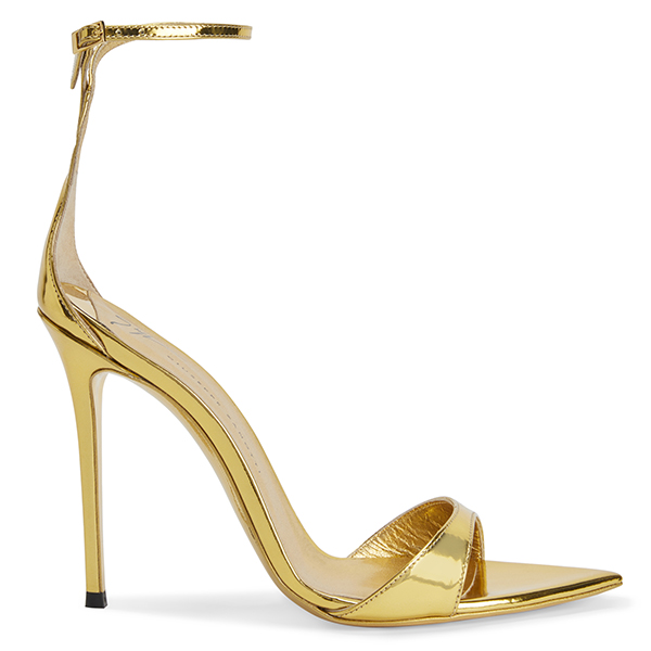 Giuseppe Zanotti golden sandal heels.