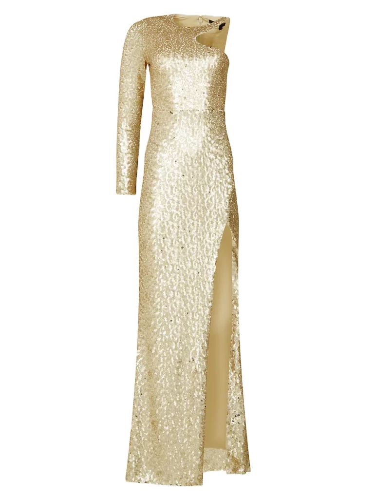 BCBG Max Azria Asymmetric Sequin Gown at Saks Fifth Ave