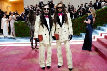 Gucci’s former creative director Alessandro Michele, left, with Jared Leto at the Met Gala 2022.