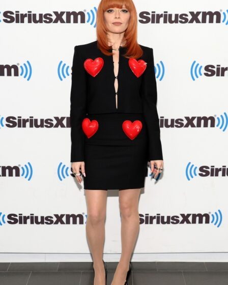 Natasha Lyonne visits SiriusXM Studios on Jan. 31, 2023 in New York.