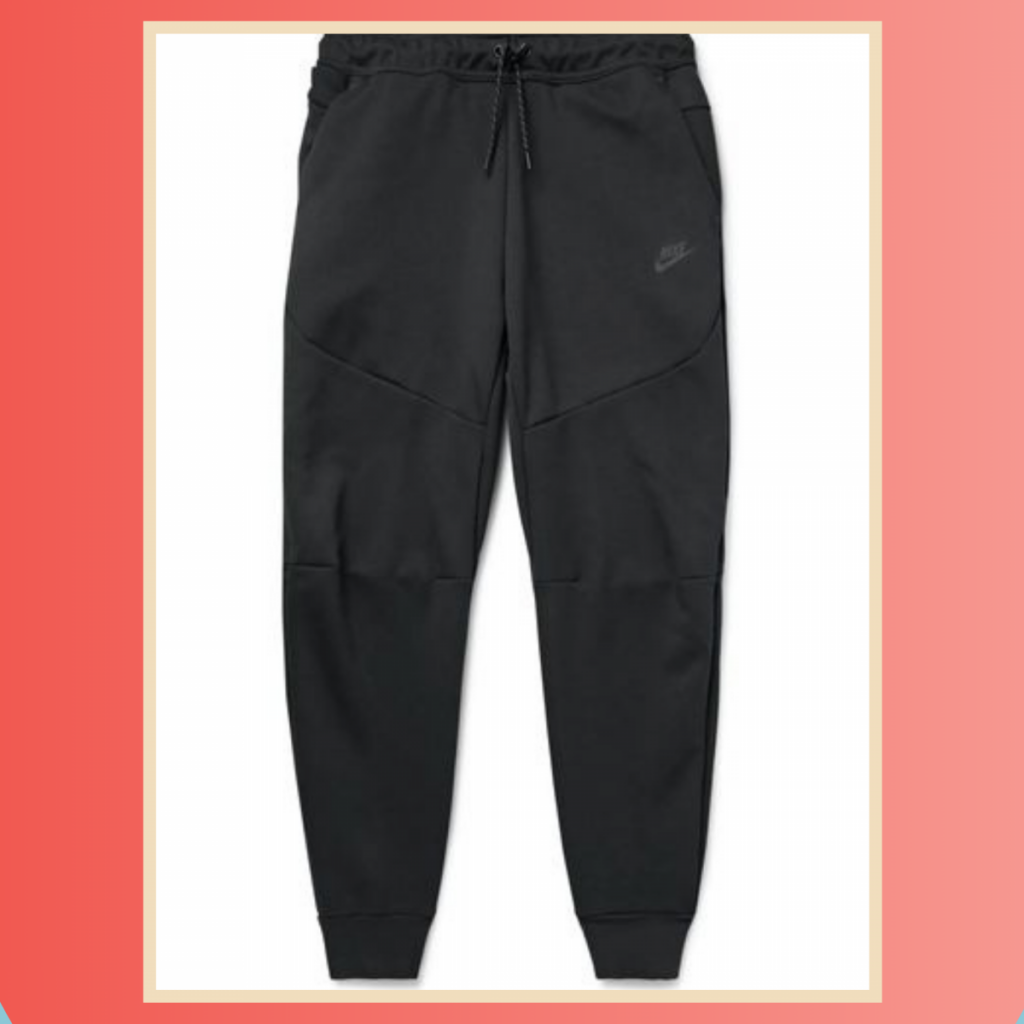 Nike Sportswear Tapered Logo-Print Cotton-Blend Tech-Fleece Sweatpants black
