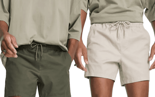 Close up photo of shorts worn by men
