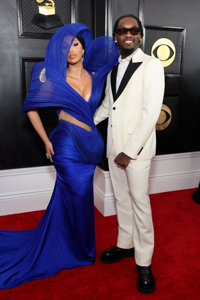 Cardi B and Offset attend the 65th Grammy Awards on Feb. 05, 2023 in Los Angeles.