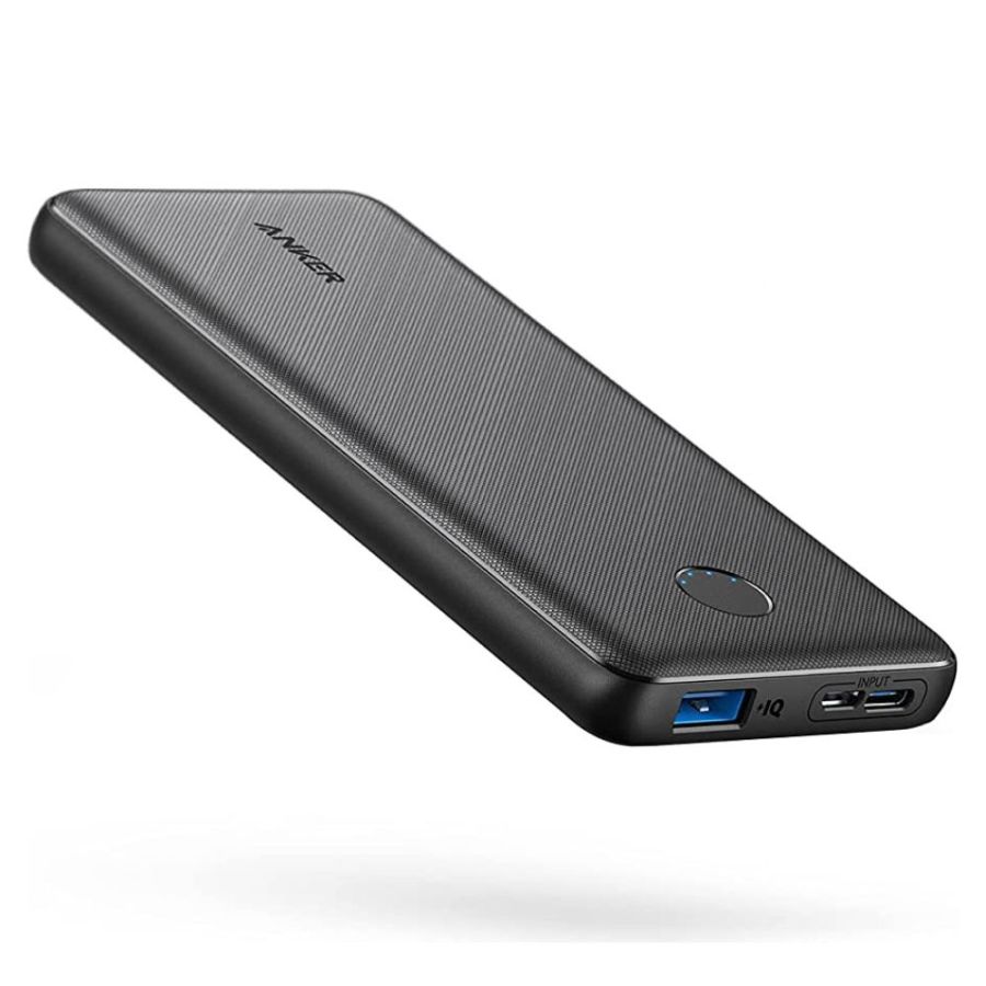 The Anker C313 power bank is an essential part of my travel kit