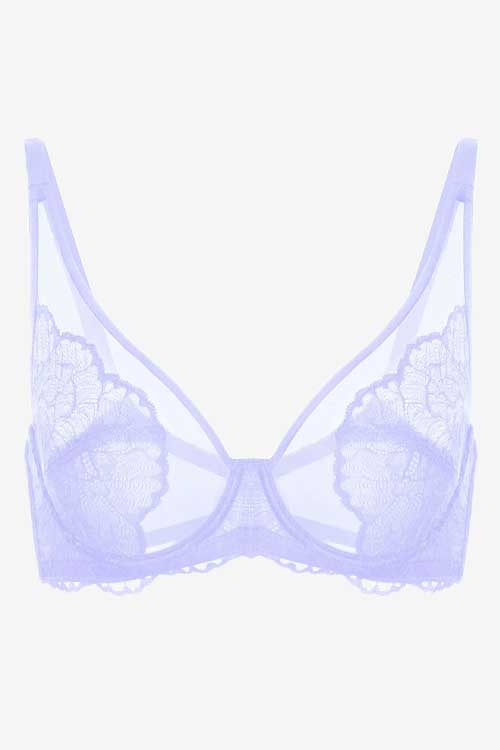 HSIA Blossom Purple Unlined Lace Bra