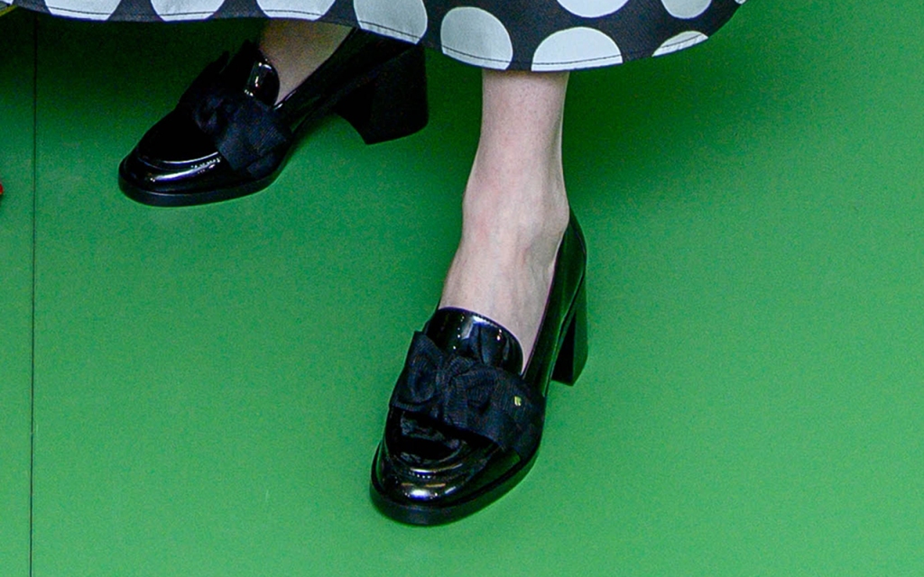 A closer look at Emma Roberts' shoes. 