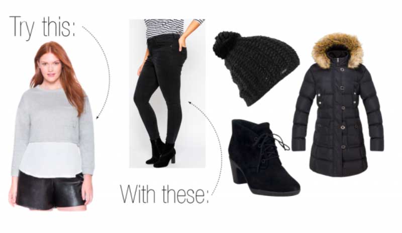 winter crop top outfit ideas