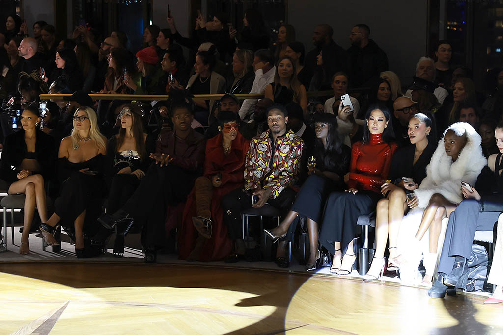 Julia Fox, Lil Nas X, Teyana Taylor, Stephon Diggs, Duckie Thot, Kimora Lee Simmons, Ming Lee Simmons, LaQuan Smith NYFW show 