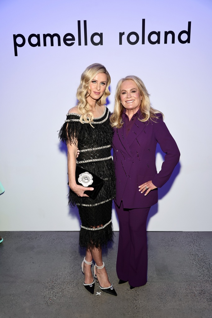 NEW YORK, NEW YORK - FEBRUARY 14: Nicky Hilton Rothschild (L) and Pamella Roland attend the Pamella Roland show during New York Fashion Week: The Shows at Gallery at Spring Studios on February 14, 2023 in New York City. (Photo by Jamie McCarthy/Getty Images for NYFW: The Shows)