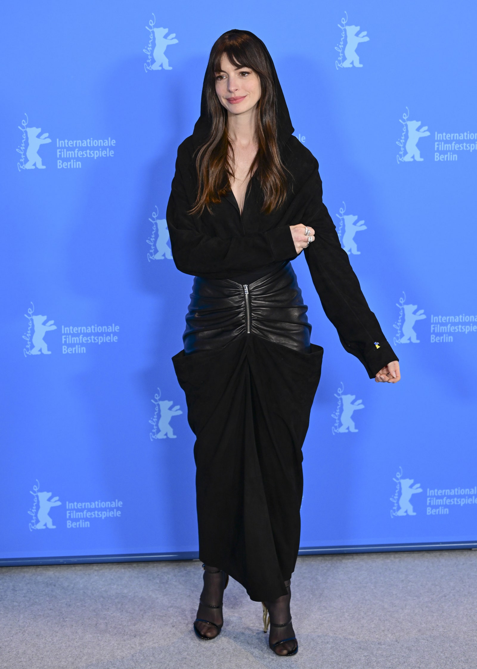 Anne Hathaway attends the quotShe Came To Mequot photocall during the 73rd Berlin International Film Festival on...