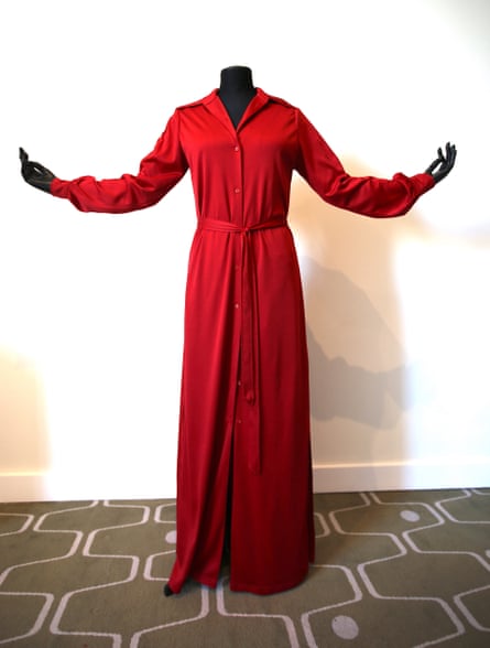 A recreation of Anne Sexton’s red ‘readings dress’ on show in Poets in Vogue.