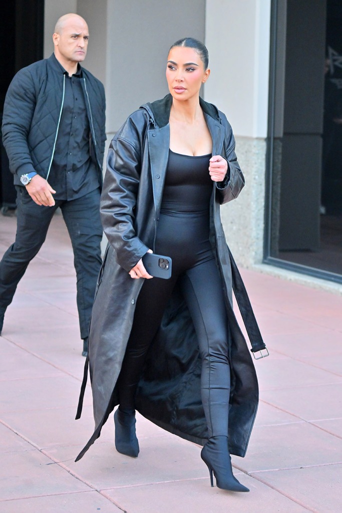 Kim Kardashian leaving a basketball game in Los Angeles on Feb. 17th, 2023.
