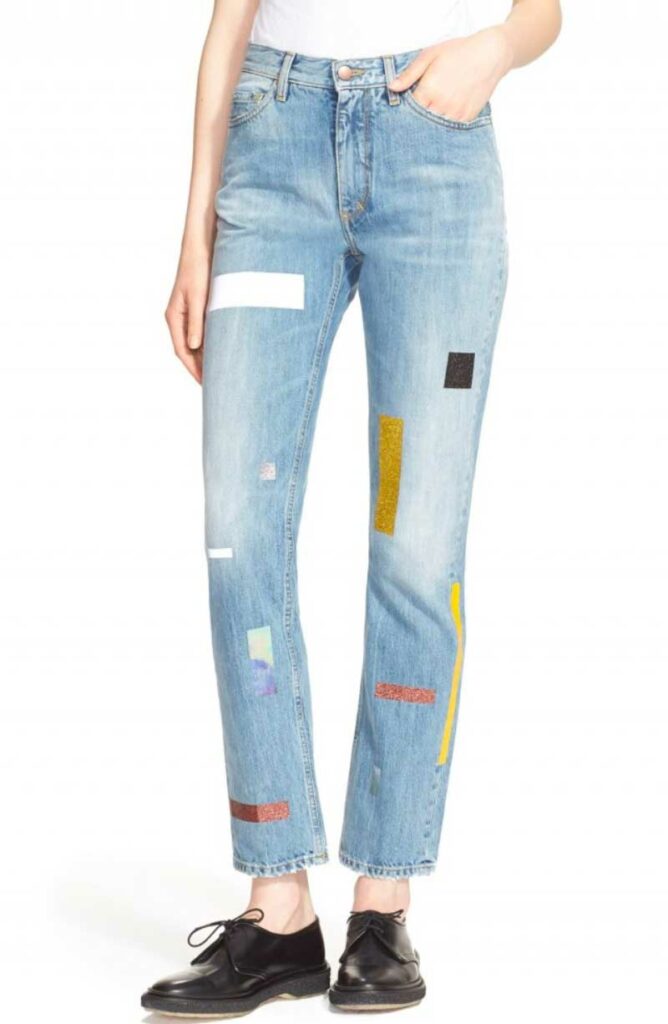 Aries’ Norm’ Taped Straight Leg Jeans
