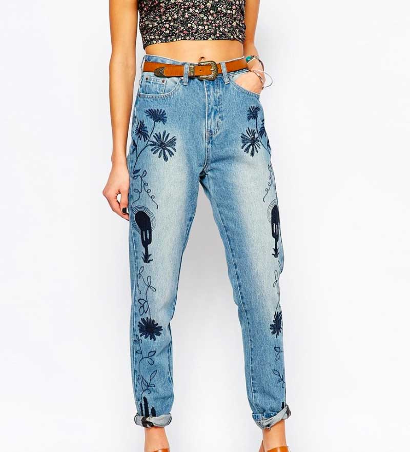 Liquor & Poker Jeans With Deep South Embroidery