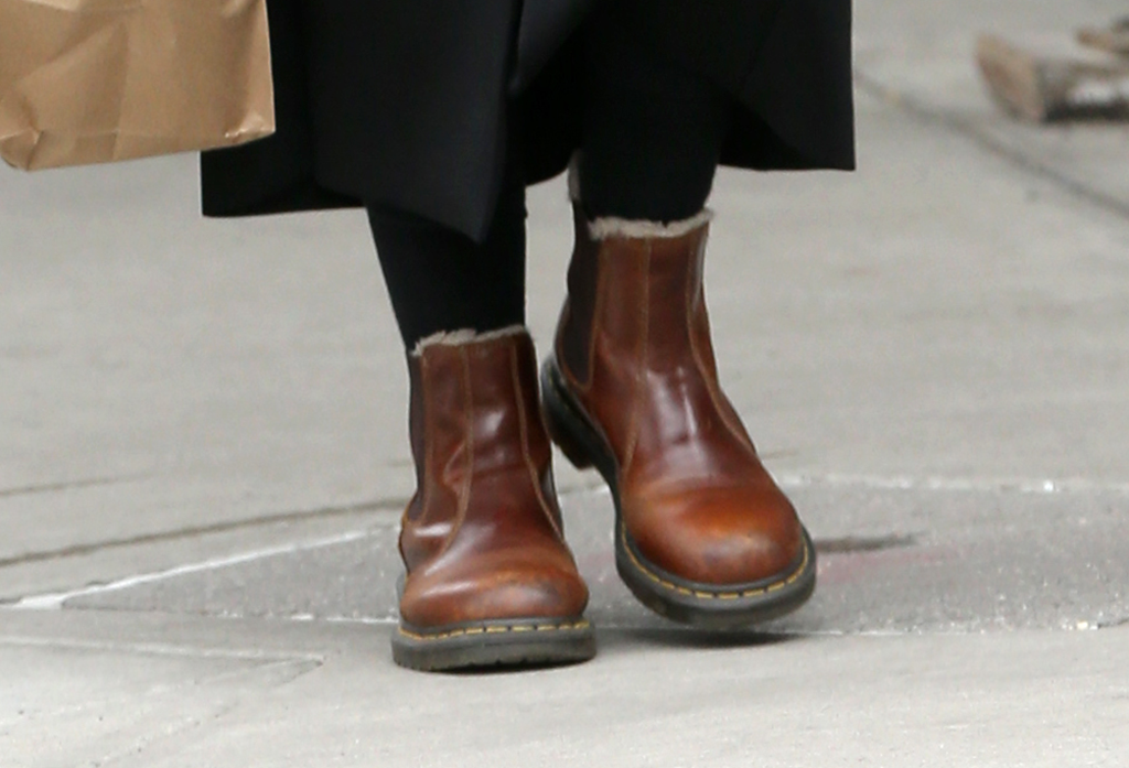 Elizabeth Olsen photographed running errands in New York on Feb. 22, 2023.