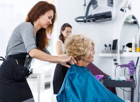 Older Woman at Hair Salon