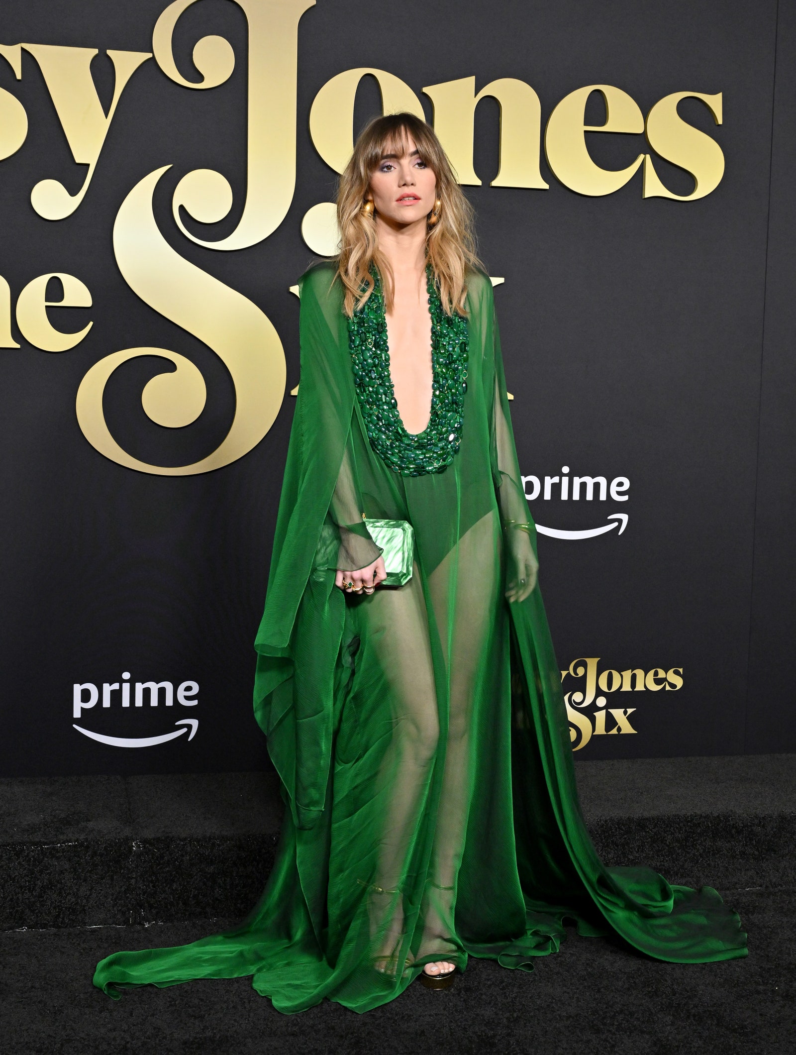 Suki Waterhouse attends the Los Angeles Premiere of Prime Video's quotDaisy Jones amp The Sixquot at TCL Chinese Theatre...