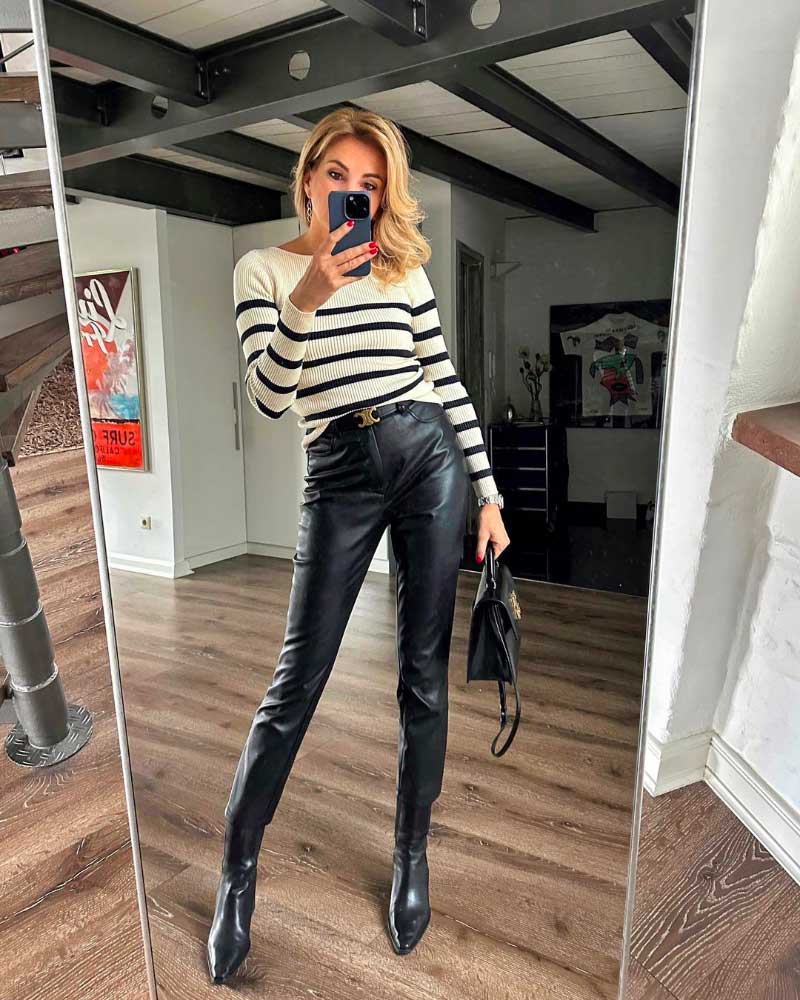 3 Easy Ways To Style Leather Pants, Because Really, It’s Not As Hard As You’d Think