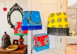 Lampshades created by Roslyn Henry