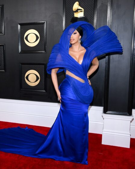 Cardi B at the 65th Annual GRAMMY Awards on February 5 2023 in Los Angeles California.
