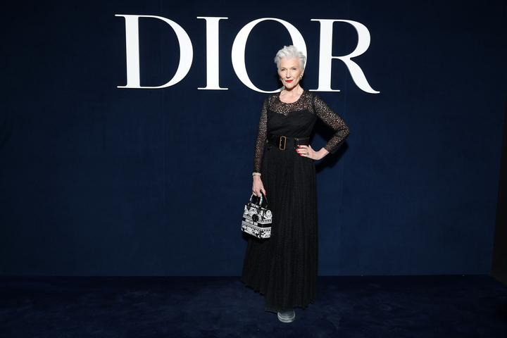 Elon Musk’s Mom Maye Musk Dons Lace Dress & Boots at Dior’s Paris Show ...