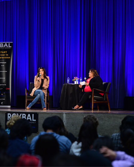 Eva Longoria spoke at the Edward Roybal Learning Center for a Q&A in Los Angeles on Feb. 21st, 2023.