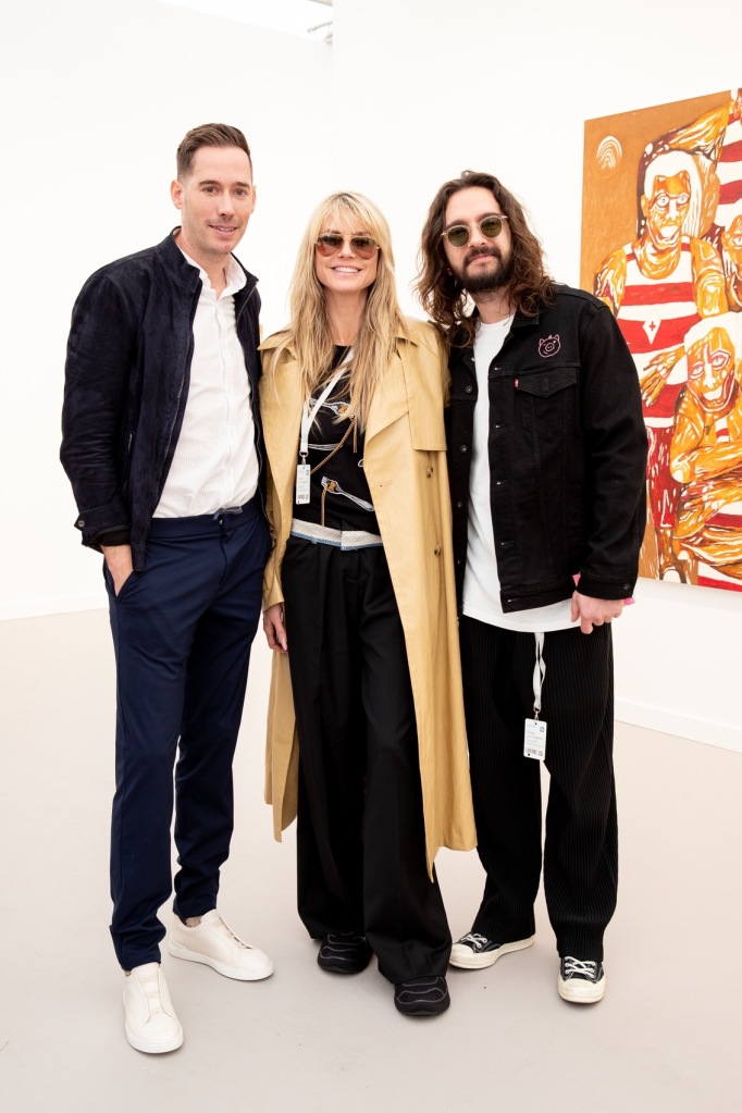 Heidi Klum and husband Tom Kaulitz at Frieze Art on Feb 16. in L.A.