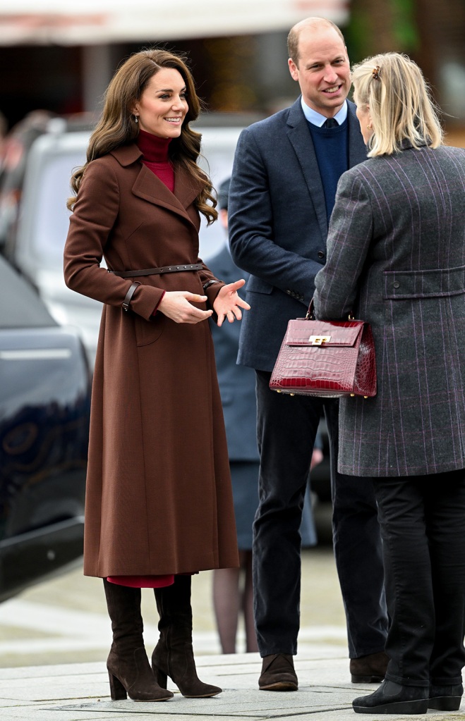 Catherine, Princess of Wales and Prince William, Prince of Wales arrive at The National Maritime Museum on Feb. 09, 2023 in Falmouth, England.