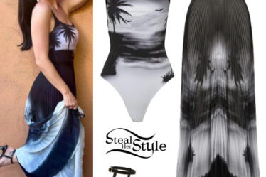 Katy Perry: Sunset Print Bodysuit and Skirt