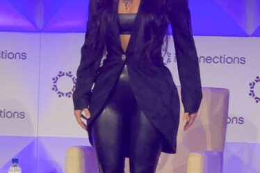 Kim Kardashian, IConnections Conference, Miami, Latex Boots