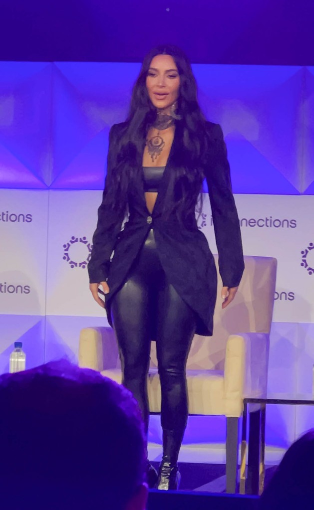 Kim Kardashian Slips on Latex Boots for Miami iConnections Conference