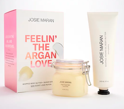 Josie Maran Argan Valentine Body Butter & Sugar Scrub 2-Pc Gift Set