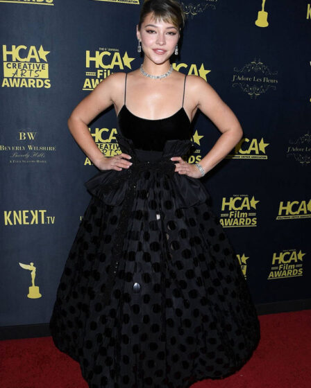 Madelyn Cline Wore Armani Privé To The 2023 Hollywood Critics' Association Film Awards