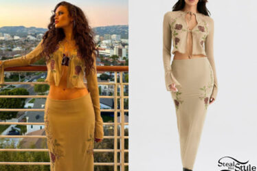 Madison Pettis: Floral Top and Skirt