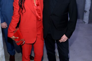 Mindy Kaling and Michael Kors attend the Michael Kors Collection fall 2023 show on Feb. 15, 2023 in New York.