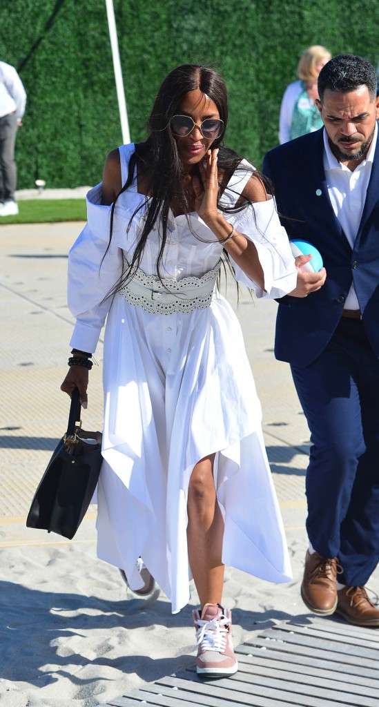 Naomi Campbell, Air Jordan 1 Zoom Comfort Sneakers, Celebrity Style J.P. Chase Morgan Event