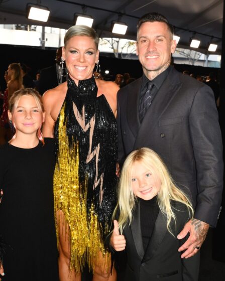 Willow Pink Carey Hart and Jameson at the 2022 American Music Awards at Microsoft Theater on November 20 2022