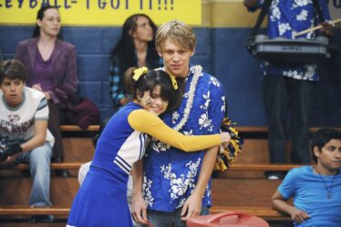Selena Gomez and Austin Butler in The Wizards of Waverly Place in 2010.