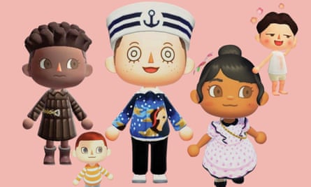 Animal Crossing (left to right): Crossing the Runway, inspired by a Bottega Veneta AW19 look; Marc Jacobs; Nook Street Market, inspired by a Prada look; Marc Jacobs and Crossing the Runway, inspired by a Ludovic de Saint Sernin SS20 look