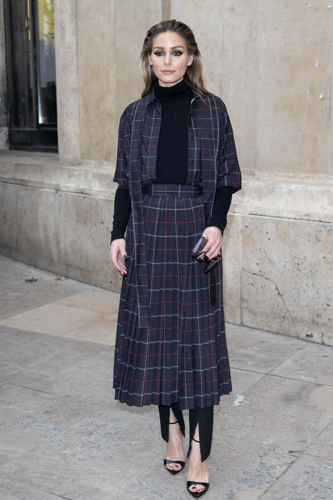 Olivia Palermo attends the Elie Saab fall show on March 04, 2023 in Paris.