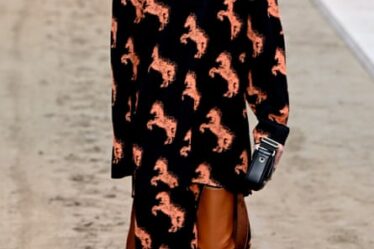 A horse motif and leather-alternative boots